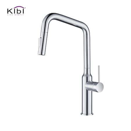 Kibi Macon Single Handle Pull Down Kitchen Sink Faucet KKF2007CH